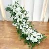 Arreglo Floral para Fondo de Boda, Decoración Floral de Arco, Escaparate, Flores de Mesa para Sala de Exposiciones, Tira Larga de Flores, Flores Artificiales, Flores Falsas, Flores para Decoración de Punto Fotográfico Popular