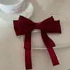 Grampo de Cabelo Longo de Cetim com Laço Grande Estilo Coreano para Cabelo Topo de Cabelo Grampo de Cabelo Acessórios de Cabelo Adorno de Cabeça para Mulheres