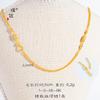 Tienda de oro con antiguo collar de oro francés arenoso con incrustaciones de diamantes, estilo fénix, con temperamento femenino, cadena de giro que combina con todo para novia.