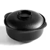 Cazuela para el hogar Tazón para fideos de dormitorio estudiantil Polvo de caracol Malatang Tazón rayado de PP Olla de comedor Tazón para bibimbap