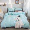 Nuevo Estilo Algodón Lavado Color Sólido Juego de Cuatro Piezas Estilo ins Lijado Cama Dormitorio Estudiantil Textil para el Hogar Simple