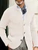 Moda Europeia e Americana Estação Independente da Amazon Novos Produtos - Jaqueta Tricô Cor Sólida Manga Longa Casual Masculina Roupa Exterior Masculina