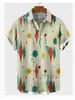 01 Camisa Curta Nova de Comércio Exterior Havaiana Impressão 3D Venda Direta da Fábrica Atacado Personalizada Botão de Poliéster Camisa