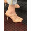 Sandalias de Tacón Alto Sexy de Aguja Cruzadas con Correas Versátiles y Faldas de Diosa, Sandalias y Chanclas Nuevas y Hermosas, Súper Populares en Verano
