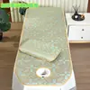 Esterilla para dormir para cama de belleza salón de belleza cama de masaje para champú bordado de tatuaje tapete para quitar cera de oídos con agujeros verano transpirable engrosado seda de hielo ratán
