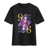 Camiseta Crazy Gambling Deep Animação Círculo Casal Masculino e Feminino Estudante Manga Curta Lua Amarela Luna Cobra Manga Sonho Camiseta de Algodão