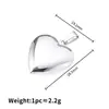 Colgante de Caja de Fotos con Forma de Corazón Pulido de Acero Inoxidable con Cierre de Semilla de Melón, Patrón de Corazón de Melocotón Marco de Fotos Accesorio de Joyería DIY Colgante Pequeño