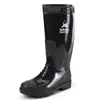 Botas de lluvia Aote Ta Yu de caña alta para hombre 809 negras industriales y mineras a prueba de tres elementos protección laboral botas de lluvia, a prueba de inundaciones, zapatos de agua para trabajo en sitio de construcción, zapatos de goma