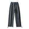YPFF verão novas calças de perna larga estilo Hong Kong casual esfregar calças calças femininas soltas calças de moletom com cordão amarrado no tornozelo