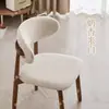 Capa de Cadeira de Alta Qualidade com Toque de Cânhamo e Encosto Curvo, Capa para Cadeira de Jantar, Capa para Banqueta, Capa de Almofada de Cobertura Total, Espessada com Textura Premium
