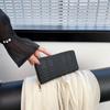 Billetera Larga Nueva para Mujer Diseño en Relieve Billetera Multicompartimento Bolso Largo con Cremallera Billetera para Monedas Multi-tarjeta