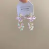 Verão Colorido~ Brilhantes Brincos Coloridos de Franja Doce Dopamina Brilhantes Brincos com Pingente de Diamante 2025 Tendência Quente