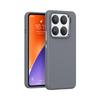 Funda protectora para teléfono móvil de silicona líquida de color puro con protección metálica para lente, adecuada para Xiaomi 15Pro