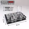 Configuração de mesa em alumínio espacial preto e cinza para sala de festa KTV: caixa de lenços, cinzeiro, fruteira e suporte de microfone conjunto