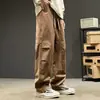Pantalones de trabajo modernos para hombre, estilo high-street, diseño de patchwork, corte holgado, pierna recta, colección de otoño, inspiración japonesa, pantalones de leñador geniales y elegantes