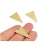 Pulseira de Latão Brinco Clipe Colar Acessórios para Joias DIY Atacado Transfronteiriço Furo Lateral Triângulo Formato de Leque Pingente Feito à Mão