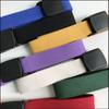 Cinturón de Lona para Mujer, Cinturón Versátil con Hebilla de Plástico Lisa, Cinturón de Color Sólido para Pantalones Casuales de Estudiante, Venta Caliente Transfronteriza del Fabricante