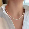 Zhao Lusi Xu Yan Xu Me Mismo Estilo Deslumbrante Collar de Perlas Blancas Australianas Xiaomi Cadena para Clavícula Apilable de Otoño e Invierno para Mujer