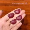 Bolsa de areia dourada roxa natural de alto teor, bolsa da sorte, pingente pequeno, palavra da sorte, boa sorte, cadeado da paz, pingente de cinábrio vermelho