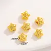 Novo Estilo Chinês Banhado a Cobre Ouro Real Contas de Gota de Óleo Espaçador Pingente Geométrico Dourado Antigo Pulseira Charme Acessórios de Joias DIY
