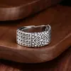 Anillo de Moda de Gama Alta Yanyu con Patrón Tejido Flor de Iris Anillo Abierto Joyería Vintage de Moda Directo del Fabricante