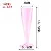 Copo Transfronteiriço Borda Dourada Taça de Vinho Tinto Taça de Martini Copo de Coquetel Rosa Copo Descartável de Plástico para Champagne