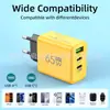 Cargador de Teléfono Móvil USB+2PD Tipo-C Modelo Nuevo Transfronterizo A+C Puerto Múltiple Adaptador de Carga Rápida para Viajes Estándar Europeo 65W