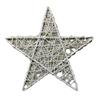 Estrella de cinco puntas de ratán indonesio color blanco hueso, decoración floral para la disposición ambiental del festival de Navidad
