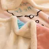 Manta de Lana de Cordero para Niños, Manta Gruesa de Doble Capa para Siesta en Sofá, Manta Cubierta de Franela y Vellón de Coral para Estudiantes de Jardín de Infancia y Escuela Primaria