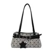 Bolso cuadrado pequeño de lunares retro estilo coreano, de nicho, para mujer, nueva colección 2026, textura de alta calidad, versátil para ir al trabajo, bolso de hombro o bolso de axila