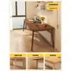 Mesa retangular longa para estudantes, uso doméstico, mesa de estudo dupla, mesa de escritório para apartamento pequeno, mesa de computador retangular de parede para quarto