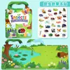 Livro de adesivos de gelatina silencioso transfronteiriço Iluminação infantil educação infantil mãos do bebê cérebro em movimento quebra-cabeça brinquedo de quebra-cabeça portátil