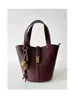 Bolso Canasta de Verduras Portátil con Patrón de Lichi 2026 Nuevo Estilo Simple Casual Cruzado para Mujer Bolso Cubo Portátil de Nicho