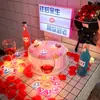 Vela de gel corazón de aniversario velas románticas accesorios para cena de aniversario decoración para confesión de cumpleaños