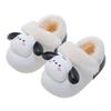 Pantufas de Algodão Fofas Tridimensionais de Cachorro para Crianças Outono e Inverno com Calcanhar de Saco Pantufas de Algodão para Crianças Pantufas de Algodão Fofas com Pelúcia Grossa