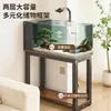 Gabinete para Acuario, Tanque de Corriente Integrado, Acuario Doméstico para Sala de Estar, Kit Completo de Paisajismo Ecológico Pequeño, Acuario de Cristal con Filtro Lateral
