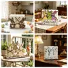 Porta Servilletas de Madera con Conejo Lindo de Pascua Transfronterizo, Soporte de Almacenamiento, Artículo Práctico de Almacenamiento y Decoración con Temática Festiva, Dos en Uno