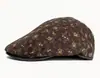 Boina Octogonal Retro Británica Marrón para Mujer Transpirable de Cuero PU para Primavera y Otoño Sombrero de Pintor Tejido Marrón para Invierno
