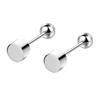 Aretes Distintivos Geométricos de Tuerca de Mancuerna para Mujer, Simples, Pequeños y Compactos, con Cierre de Rosca, Estilo Nicho Frío, Aretes Combinables