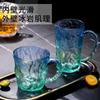 Taza de vidrio resistente al calor Glacier Tape con alto valor de color, taza para agua, jugo, bebida, cerveza, envío gratis de fábrica
