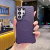 Adecuado para funda de teléfono magnética con patrón de ondas Samsung S26 Ultra, S25 imitación de silicona líquida, S24 cubierta protectora anticaídas