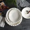 Hotel Cuenco de Cerámica Blanca Pura para Sopa, Cuenco para Postre, Recipiente para Sopa, Cuenco de Forma Extraña, Cuenco de Encaje, Nido para Sopa, Cuenco Ondulado, Porcelana Blanca Alta