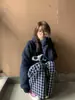 Sudadera con capucha estilo coreano, estilo perezoso, estampado de letras para mujer en otoño e invierno, forrada de polar para Heattech, versátil para deportes y ocio