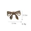 Retro Digital 5 etiquetas cabeza de leopardo moño de diamantes completo funda para teléfono accesorios de aleación DIY colgante de moño de seis piezas