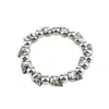 Pulsera de Calavera Punk Retro de Moda Europea y Americana Pulsera de Nicho Personalizada para Hombre Pulsera de Estilo Trendy Cool Dark Cool