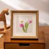Soporte de Exhibición de Marco de Fotos Pequeño de Madera, Marco Vacío, Marco de Fotos Cuadrado Mini Estilo Ins, Marcos de Fotos Huecos de 456 pulgadas al por Mayor