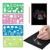 Papel de Raspar Colorido com Padrões Transparentes, Fácil de Traçar, Especialmente Projetado para Artesanato DIY e Pintura Infantil, Arte Vibrante e Criativa