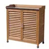 Almacenamiento de Gabinete de Zapatos de Madera Maciza para Exteriores al por Mayor Gabinete de Almacenamiento Puerta de Villa Protección Solar Impermeable Caja de Herramientas para Patio Balcón de Jardín Artículos Varios