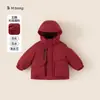 Bangxuan Huzhou Zhili Roupa Infantil Outdoor Três Provas Jaqueta de Penas Infantil com Capuz Quente Parka para Meninos Casaco para Meninas