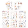 8 populares desenhos animados Ursinho Pooh colagem conta manual diy capa de celular case de mesa geladeira notebook adesivos à prova d'água
